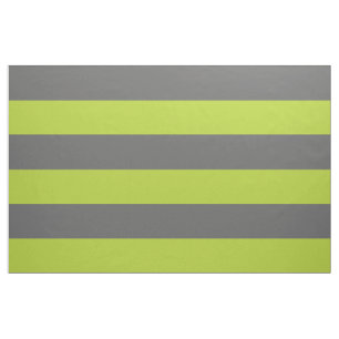 Charcoal Grey and Green Wide Stripes Large Scale Fabric