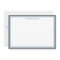 Charcoal Grey and Light Blue Border Note Card
