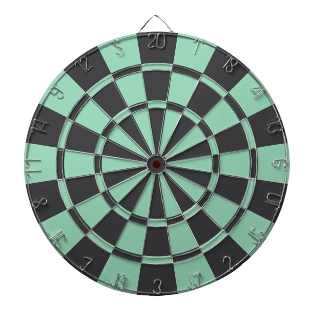 Charcoal Grey And Mint Dartboard (Front)