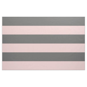 Charcoal Grey and Pink Wide Stripes Large Scale Fabric