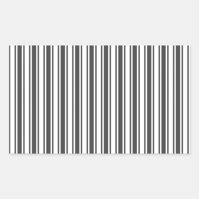 Charcoal grey and white candy stripes sticker (Front)