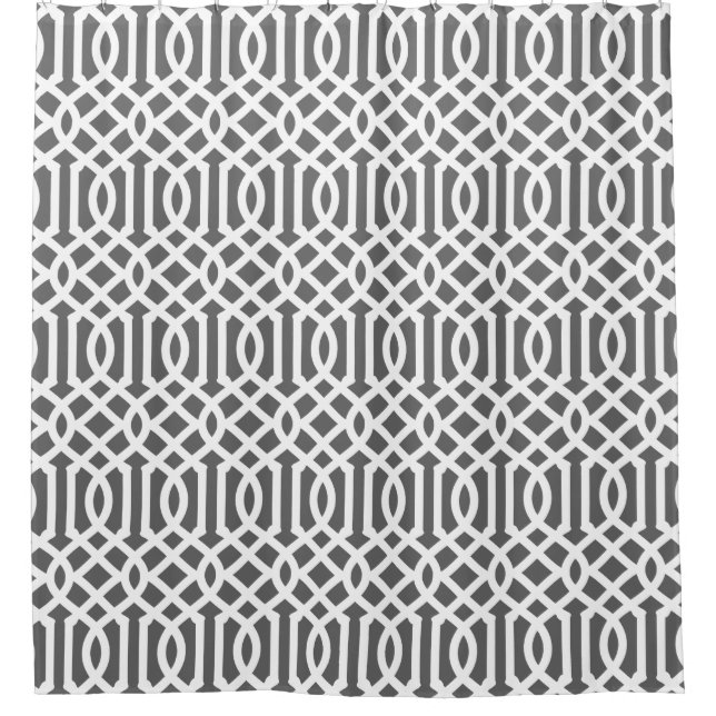 Charcoal Grey and White Trellis (Front)
