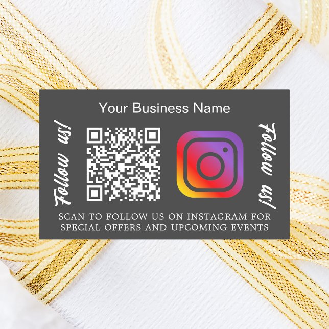 Charcoal grey business name qr code Instagram Sticker (Creator Uploaded)