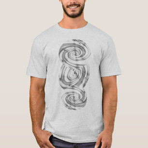 Charcoal Grey Circles MCM Look Geometric Abstract T-Shirt