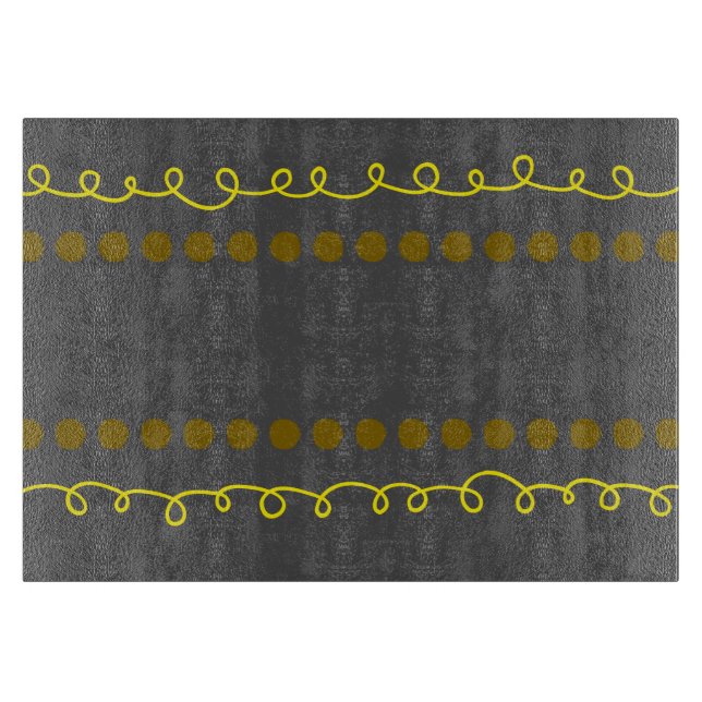 Charcoal Grey  Decorative Glass Cutting Board   (Front)
