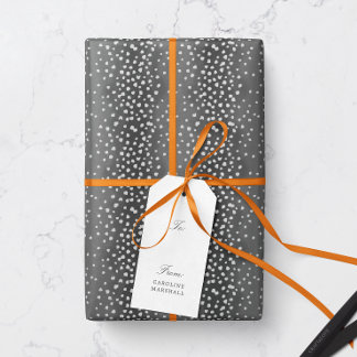 Charcoal Grey Deer Fawn Spots Wrapping Paper