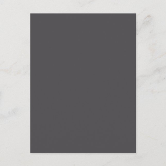 Charcoal Grey Grey Solid Trend Colour Background Postcard (Front)