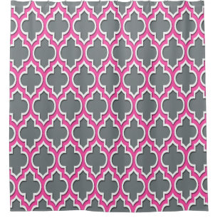 Charcoal Grey Hot Pink White XL Moroccan #4DS