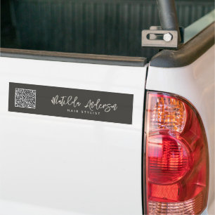 Charcoal grey modern minimal elegant script  bumper sticker