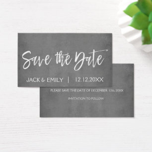 Charcoal Grey or Silver Save the Date