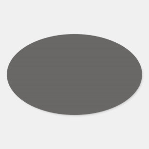 Charcoal Grey Oval Sticker