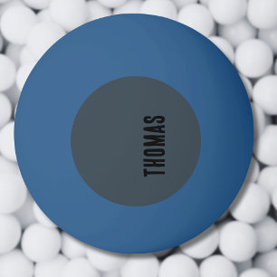 Charcoal Grey Personalized Minimalist Name Ping Pong Ball