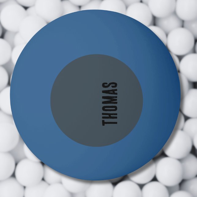Charcoal Grey Personalized Minimalist Name Ping Pong Ball (Creator Uploaded)