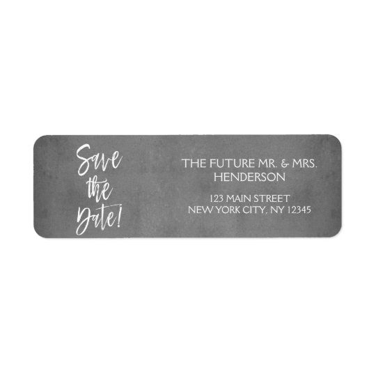 Charcoal Grey Save the Date Return Address Return Address Label