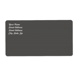 Charcoal Grey Shipping Label
