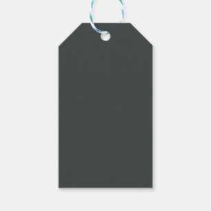 Charcoal grey (solid colour) gift tags