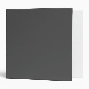 Charcoal Grey Solid Colour Minimalist Binder