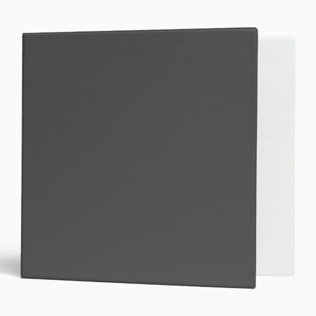 Charcoal Grey Solid Colour Minimalist Binder (Front/Inside)
