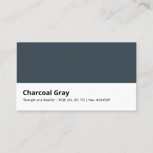 Charcoal Grey "Strength and Stability" Business Card