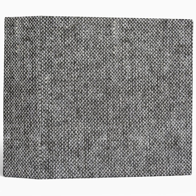 Charcoal Grey Tweed Fabric Texture Pattern Binder (Front/Spine)