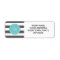 Charcoal Grey White Stripes Pattern, Teal Monogram