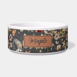 Charcoal Grey Wildflower Personalized Pet