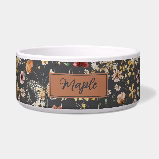 Charcoal Grey Wildflower Personalized Pet (Front)