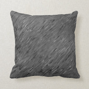 Charcoal Grey Wind Texture Lumbar n Throw Pillows
