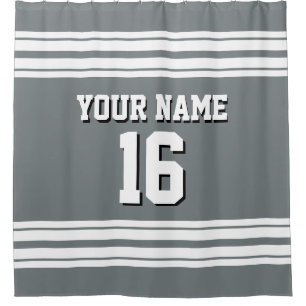 Charcoal Grey with White Stripes Sports Jersey