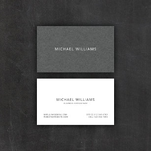 Charcoal Grey Wool Masculine Business Cards