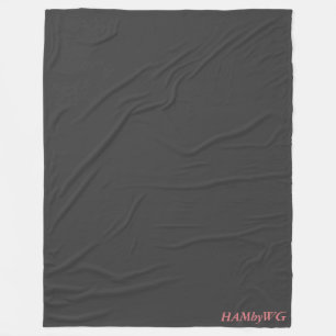 Charcoal - HAMbWG Fleece Blanket, Large Blanket