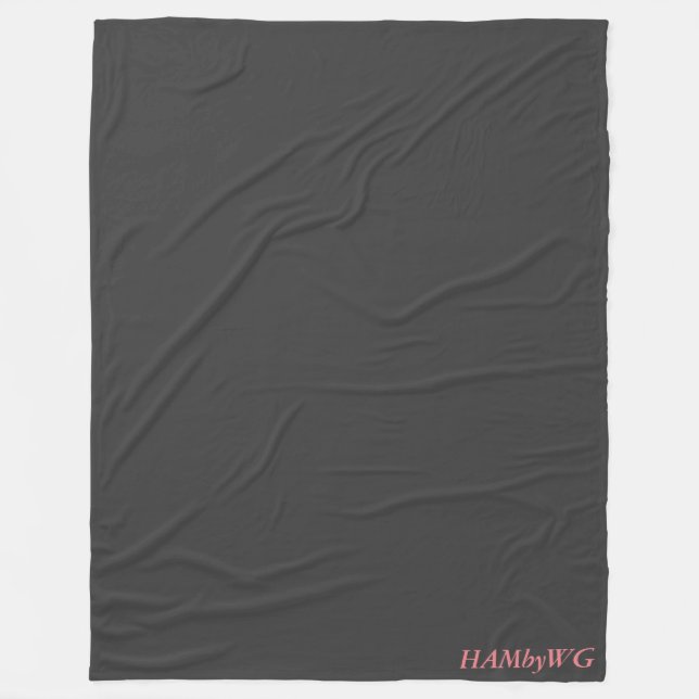 Charcoal - HAMbWG Fleece Blanket, Large Blanket (Front)