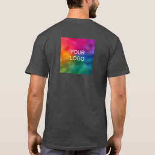 Charcoal Heather Colour Template Upload Logo T-Shirt