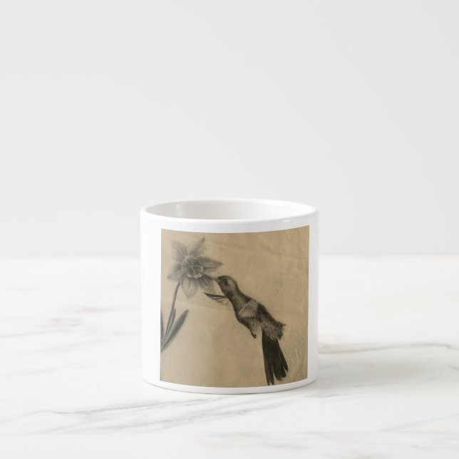 Charcoal Hummingbird Original Espresso Cup (Front)