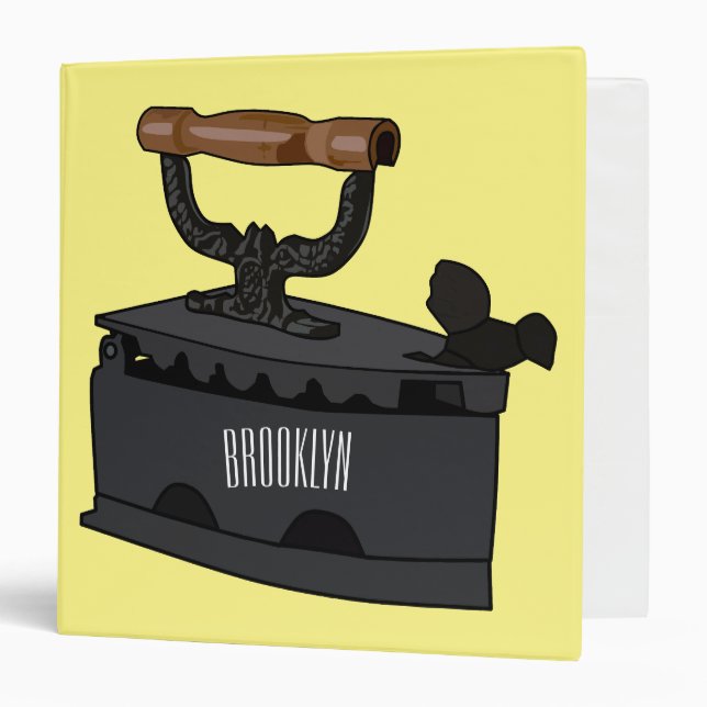 Charcoal iron cartoon illustration  binder (Front/Inside)
