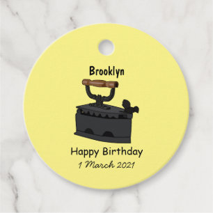 Charcoal iron cartoon illustration favour tags