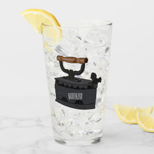 Charcoal iron cartoon illustration  glass