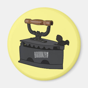 Charcoal iron cartoon illustration magnet