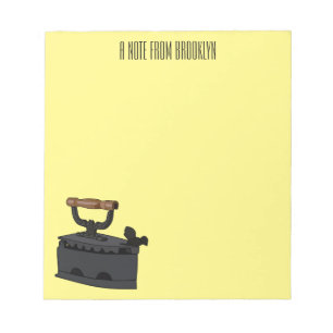 Charcoal iron cartoon illustration  notepad