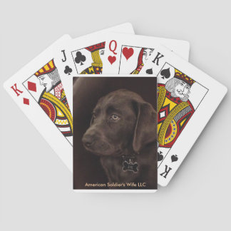 Charcoal Lab Playing Cards
