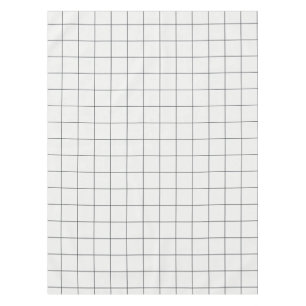 Charcoal Large Windowpane Check Tablecloth