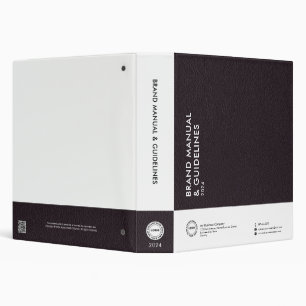 Charcoal Leather Professional 3 Ring Binder