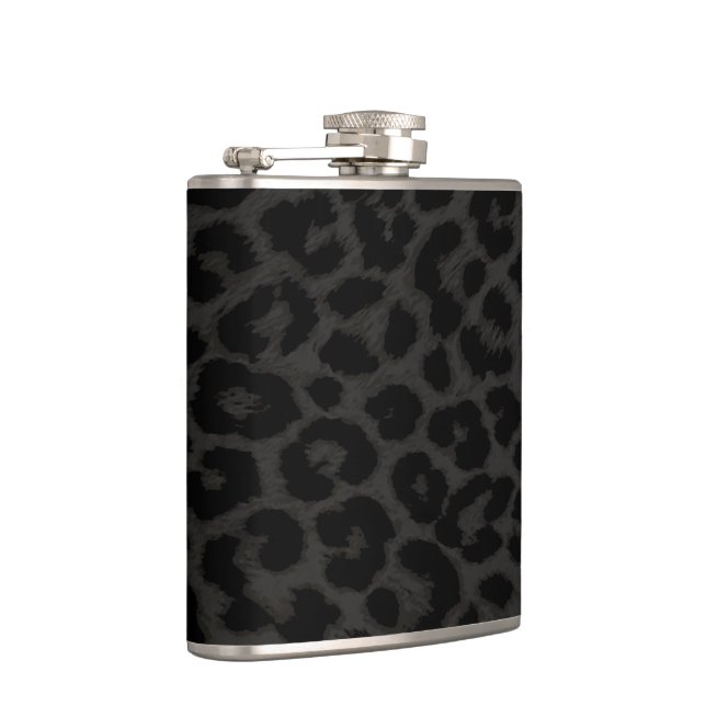 CHARCOAL LEOPARD HIP FLASK (Right)