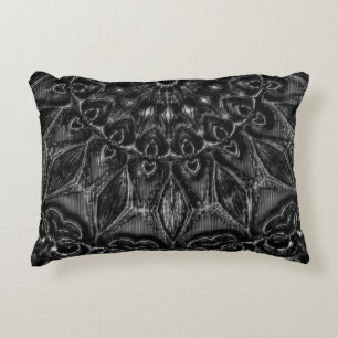 Charcoal Mandala  Accent Pillow