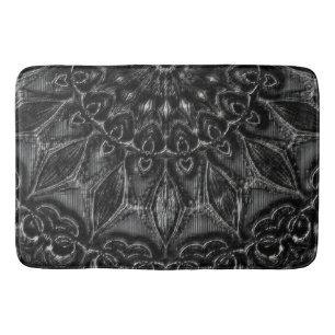 Charcoal Mandala  Bath Mat