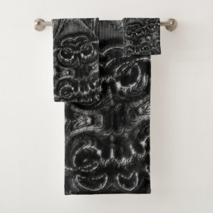 Charcoal Mandala  Bath Towel Set