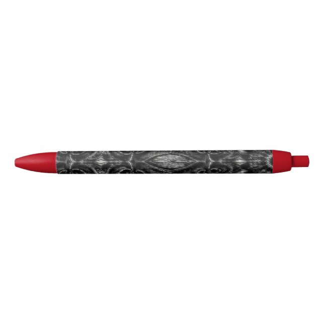 Charcoal Mandala  Black Ink Pen (Front)