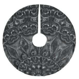 Charcoal Mandala Brushed Polyester Tree Skirt