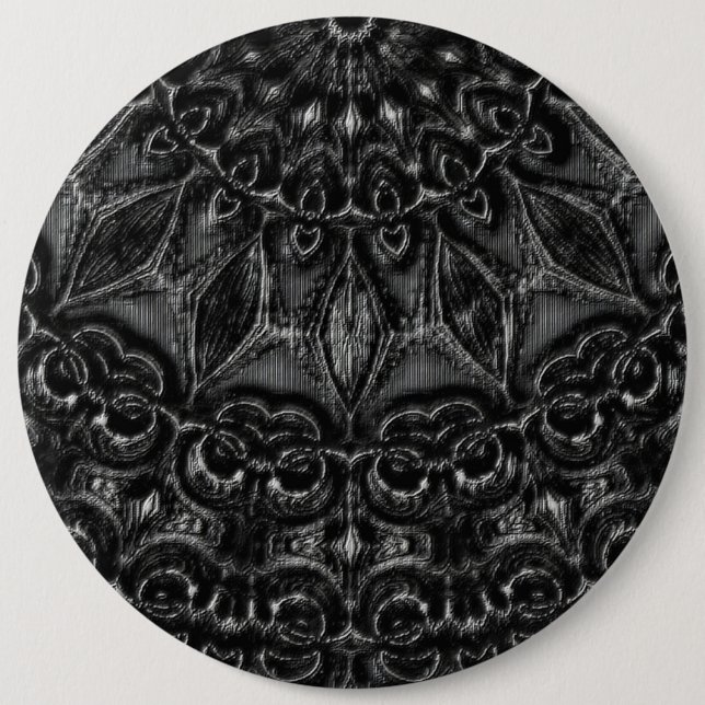 Charcoal Mandala  Button (Front)