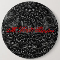 Charcoal Mandala Button